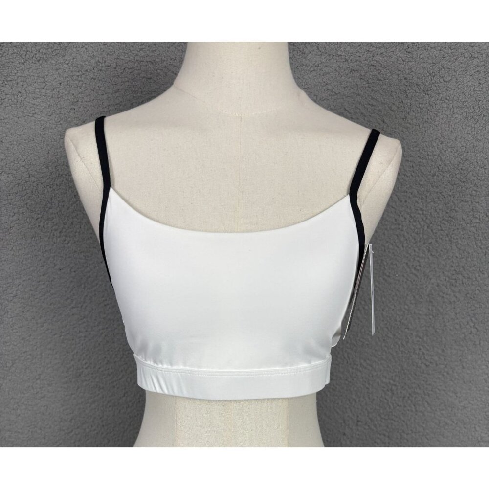 Baleaf Women's White Sports Bra Adjustable Straps Convertible Padded Small NWT's